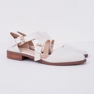 Nine West DROPLET GD Glossy White Flats 5.5
